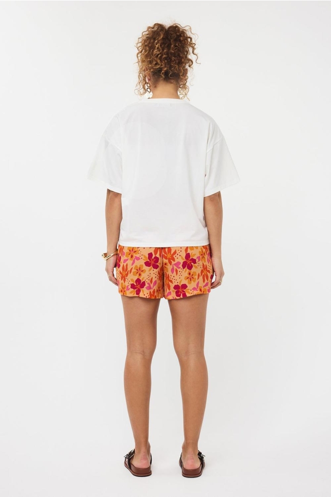 T SHIRT PALM TREES HSS2557 10014 OFF WHITE/MULTI
